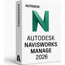 Autodesk Navisworks Manage 2026 (Windows) - 1 Pc 2 Yıl Autodesk Key Full Sürüm