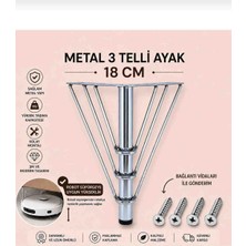 Li 10 Tel Ayak Metal 18 cm Krom Kaplama Mobilya,tv Ünitesi,dolap,koltuk,kanepe,masa,sehpa,baza,mobilya Ayağı