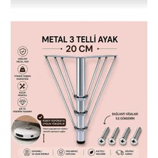Li 10 Tel Ayak Metal 20 cm Krom Kaplama Mobilya,tv Ünitesi,dolap,koltuk,kanepe,masa,sehpa,baza,mobilya Ayağı