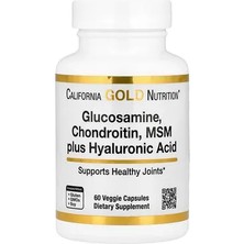 California Gold Nutrition Glukozamin, Kondroitin, Msm + Hiyalüronik Asit, 60 Bitkisel Kapsül