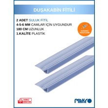 Glassmakro 2 Adet Duşakabin Yan Suluk F Fitil 180 cm 4-5-6 mm