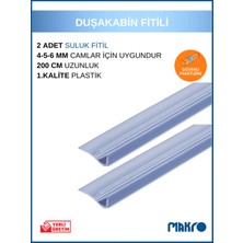 Glassmakro 2 Adet Duşakabin Yan Suluk F Fitil 200 cm 4-5-6 mm