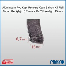 Glassmakro Alüminyum Pvc Kapı Pencere Cam Balkon Kıl Fitili En 6,7mm - Kıl Uzunluğu: 15MM - 50 Metre