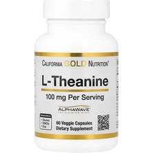 California Gold Nutrition L-Theanine, Alphawave®, 100 Mg, 60 Bitkisel Kapsül