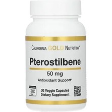 California Gold Nutrition Pterostilben, 50 Mg, 30 Bitkisel Kapsül