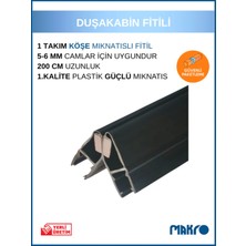 Glassmakro Duşakabin Siyah Köşe Mıknatıs Fitil 5-6 mm Cam Için 200 cm