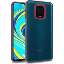 Halkhouse Xiaomi Redmi Note 9s Kılıf Renkli Kamera Çerçeveli Silikon Esnek Şık Flora Kapak