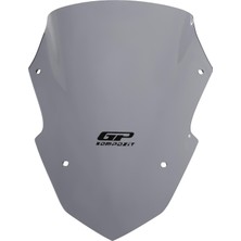GP Kompozit Yamaha XMAX 250 Tech Max 2024-2026 Uyumlu Spor Ön Cam Gri - 37 cm