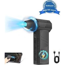 Turbo Jet 130000RPM Şarjlı Turbo Jet Şiddetli Fan Güçlü Hava Üfleyici Araç Süpürgesi 4000 Mah 52M/SEC