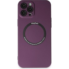 Apple iPhone 12 Pro Kılıf Jack Magneticsafe Lens Silikon - Mürdüm