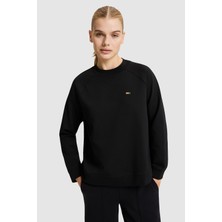 U.S. Polo Assn. Kadın Siyah Bisiklet Yaka Basic Sweatshirt 50328980-VR046