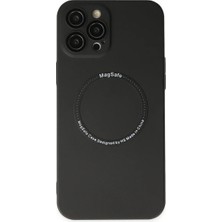 Apple iPhone 12 Pro Kılıf Jack Magneticsafe Lens Silikon - Siyah