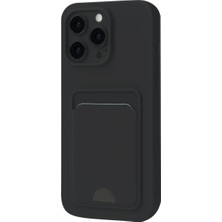 Apple iPhone 16 Plus Kılıf Kelvin Kartvizitli Silikon - Siyah