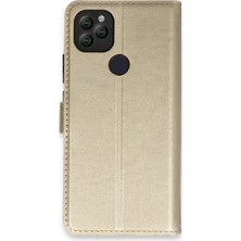 General Mobile Gm 22 Kılıf Trend S Plus Kapaklı Kılıf - Gold
