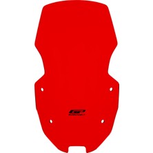 GP Kompozit SYM ADX 125 2023-2025 Uyumlu Kısa Ön Cam Kırmızı - 56 cm