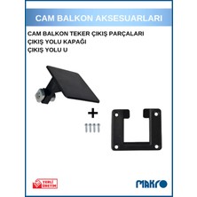 Glassmakro Cam Balkon Teker Çıkış Yolu Parçaları - Çıkış Yolu U ve Kapağı Plastikleri Parça Ikili