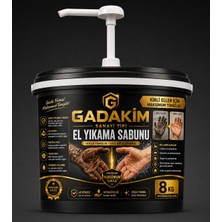 BorxA1 Gadakim Sanayi Tipi El Yıkama Sabunu (kremi) 8 kg Üzerinde Pompa  Lanolin ve Gliserin İçerikli (el kuruluğunu yok etme tahribatı onarma) Tropikal kokulu.