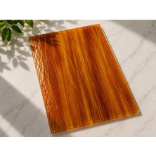 Glassmakro Dekoratif Vitray Cam Bal Kehribarı Damarlı 21X29,7 cm