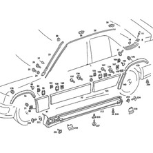 Mercedes W201 1983-1993 Marşpiye Kaplaması Set Amg 2016905140 Wender