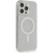 Apple iPhone 14 Pro Kılıf Matte Şeffaf Magneticsafe - Şeffaf