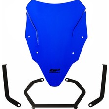 GP Kompozit Bajaj Pulsar N 250 2022-2026 Uyumlu Ön Cam Mavi - 45 cm