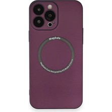 Apple iPhone 14 Pro Kılıf Jack Magneticsafe Lens Silikon - Mürdüm