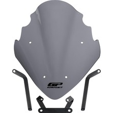GP Kompozit Bajaj Pulsar NS 200 2011-2024 Uyumlu Ön Cam Gri - 37 cm