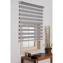 Beyazıt Tekstil Gri Bambu Zebra Stor Perde Gri 200 x 200 BYZT447