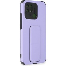 Zamerya Redmi 10C Kılıf Mega Standlı Silikon - Lila