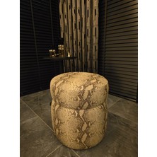 Monarch Home Lüks Python Puf