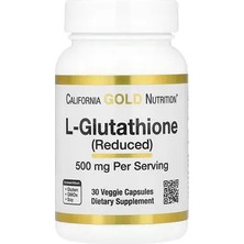 California Gold Nutrition L-Glutatyon (Indirgenmiş), 500 Mg, 30 Bitkisel Kapsül