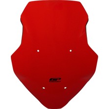 GP Kompozit Honda ADV 350 2023-2026 Uyumlu Renkli Ön Cam Kırmızı - 55 cm