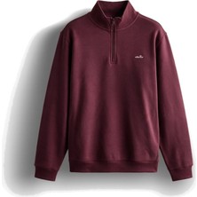 Ellesse 6WM1010-BRD Erkek Fermuarlı Sweat Bordo