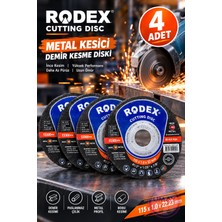 Rodex Metal Kesici Demir Kesme Diski 115X1,0X22,23 mm Ince Taş Spiral Demir Kesici Disk