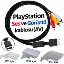 Pop Konsol PS1 PS2 PS3 Uyumlu AV RCA Kablo PlayStation TV Görüntü ve Ses Aktarım Kablosu