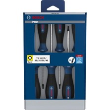 Bosch Pro 6 Parça Torx Tornavida Seti TX10-TX40 1600A039PC