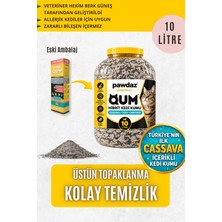 Pawdaz QUM 10 Litre - Eve Dağılmayan, Topaklanan, Aktif Karbonlu, Zararsız, Bitkisel Kedi Kumu