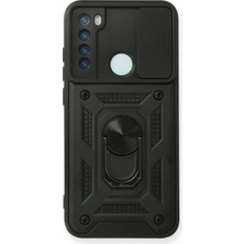 Xiaomi Redmi Note 8 Kılıf Pars Lens Yüzüklü Silikon - Siyah