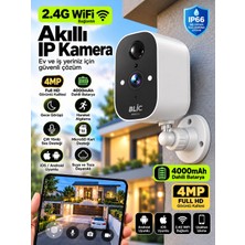 Azurtech Blic Blm-92 4mp Full Hd Wifi Ip Kamera 4000MAH Gece Görüşlü Kablosuz Güvenlik Kamerası