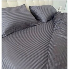 Tekstil Home Genç ve Çocuk Serisi Çizgili SATEN120X200 Lastikli Çarşaflı Nevresimtakımı