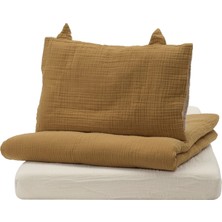 IKEA Guldvavare Koyu Sarı-Bej 60X120 cm Bebek Nevresim Takımı