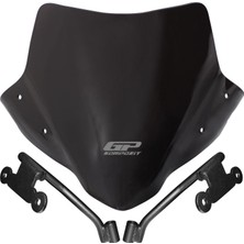GP Kompozit Honda CB500F 2014-2020 Uyumlu Kısa Ön Cam Siyah - 30 cm
