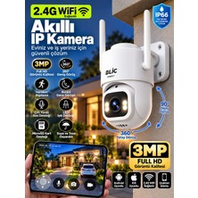 Azurtech Blic BLM-111 3mp Full Hd Wifi Ptz Akıllı Ip Kamera LED Işıklı Gece Görüşlü