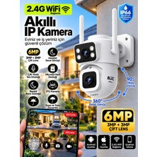 Azurtech Blic BLM-112 6mp Çift Lensli Wifi Ptz Akıllı Ip Kamera LED Işıklı Full Hd Gece Görüşlü