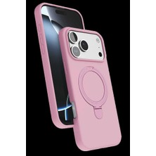 iPhone 17 Pro Max Regal Magsafe Standlı Kapak - Açık Pembe