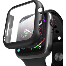 Microsonic Apple Watch Series 12 42MM Kılıf Matte Premium Slim Watchband Siyah