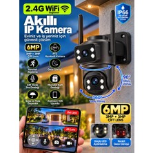 Azurtech Blic BLM-101 6mp Çift Lensli 2.4g Wifi Ptz Akıllı Ip Kamera Gece Görüşlü