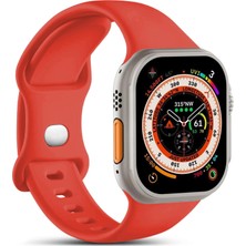 Microsonic Apple Watch Series 12 46MM Kordon Activeflex Wristband Kırmızı