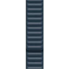 Microsonic Apple Watch Series 12 42MM Kordon Leather Link Band Lacivert