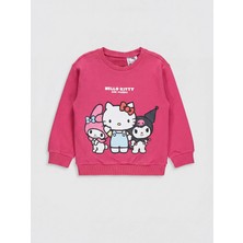 Lc Waikiki Yeni Sezon Fuşya Hello Kitty Baskılı Kız Çocuk Sweatshirt